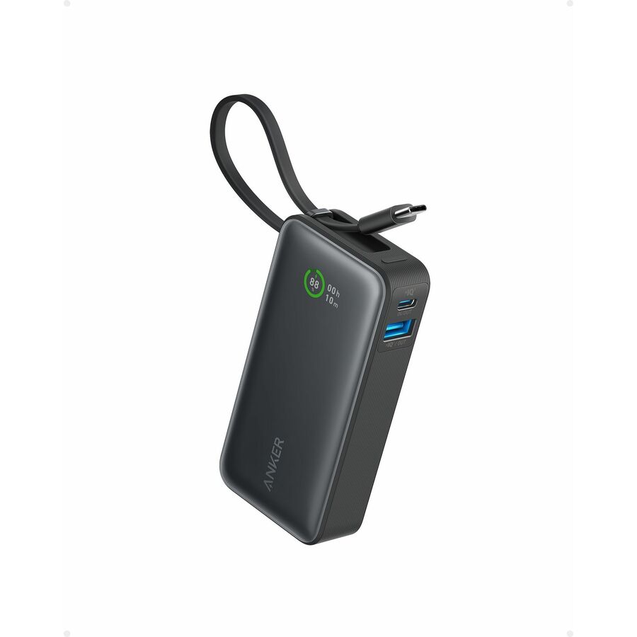 ANKER ANKER NANO POWER BANK 10K MAH 30W BUILT-IN USB-C CABLE BLACK