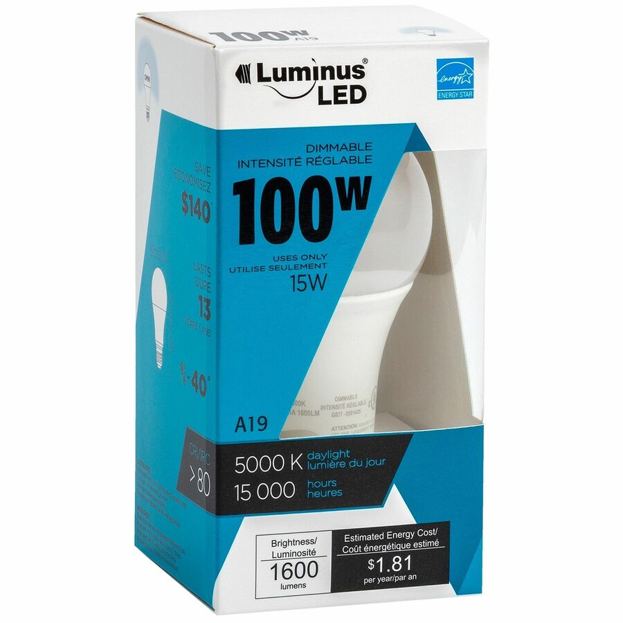 Luminus LED Light Bulb 15 W 100 W Incandescent Equivalent Wattage