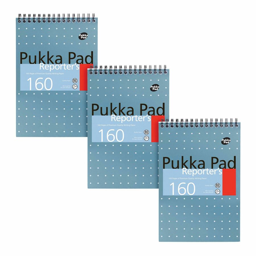 Bloc-notes de journaliste m&eacute;tallique Pukka Pads.