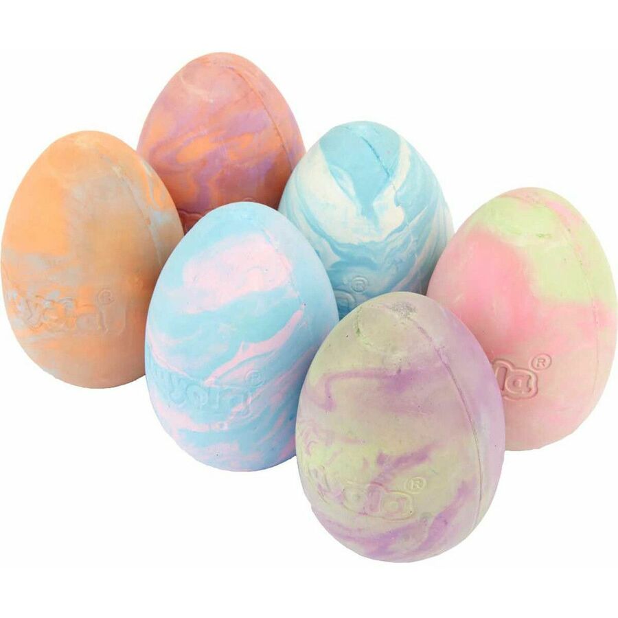 Crayola Washable Sidewalk Chalk Eggs, Tie-Dye, 6 Count