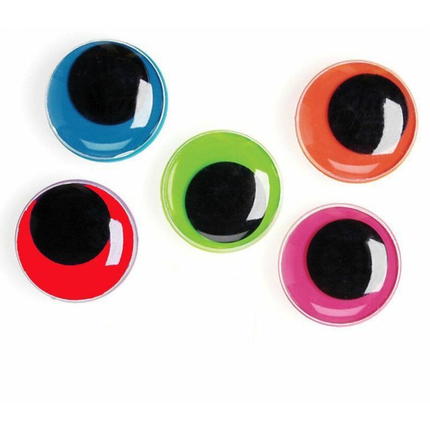 DBLG Import Wiggly Eyes, Assorted Sizes, Neon Colors