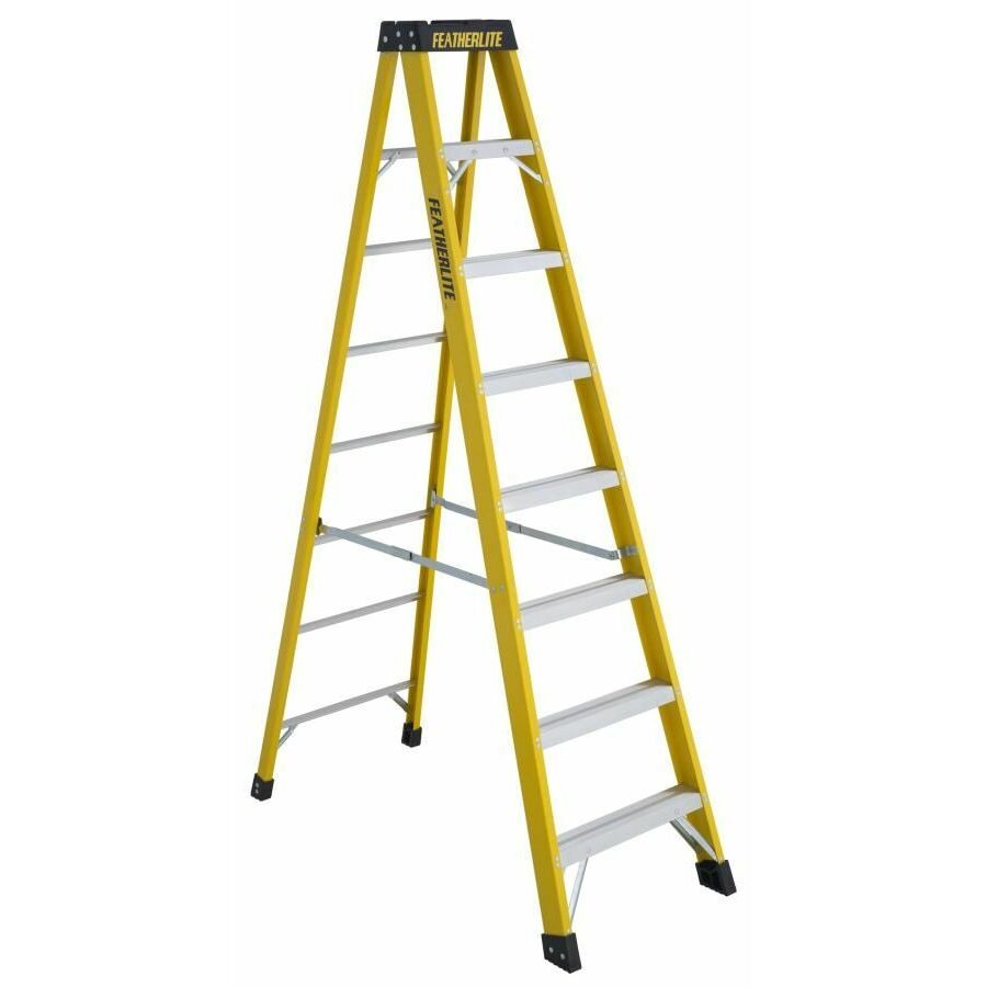 Featherlite 6908 8' Extra-Heavy Duty Fiberglass Stepladder