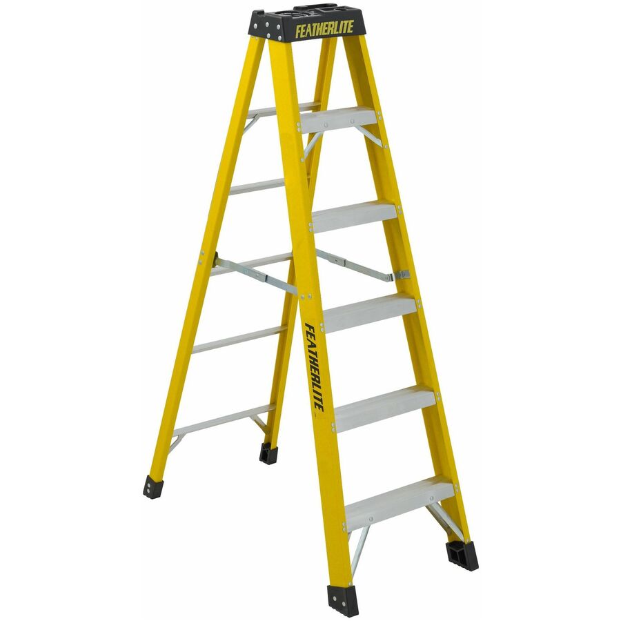 Featherlite 6906 6' Extra-Heavy Duty Fiberglass Stepladder