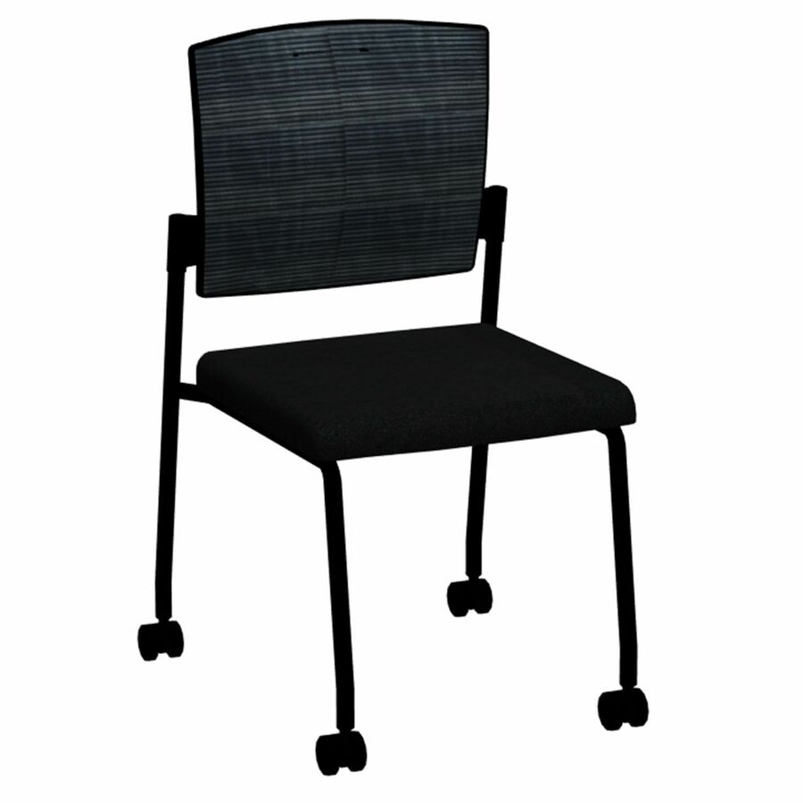 HDL Dune Guest Chair without Arms & with Standard Casters Black