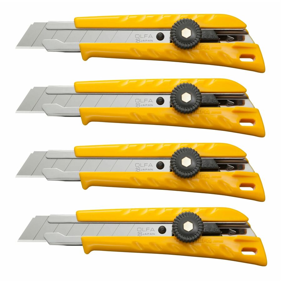 Olfa Classic Heavy Duty Ratchet-Lock Utility Knife, 4-Pack