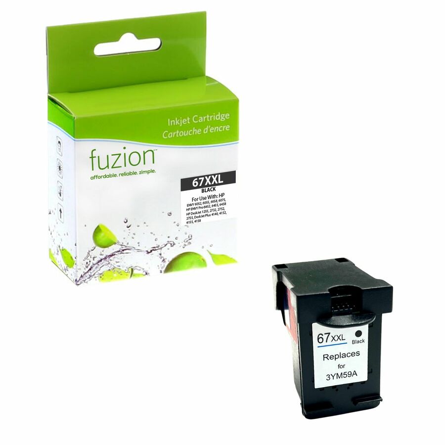 fuzion Very High Yield Inkjet Ink Cartridge 67XXL - Black - 1 Each