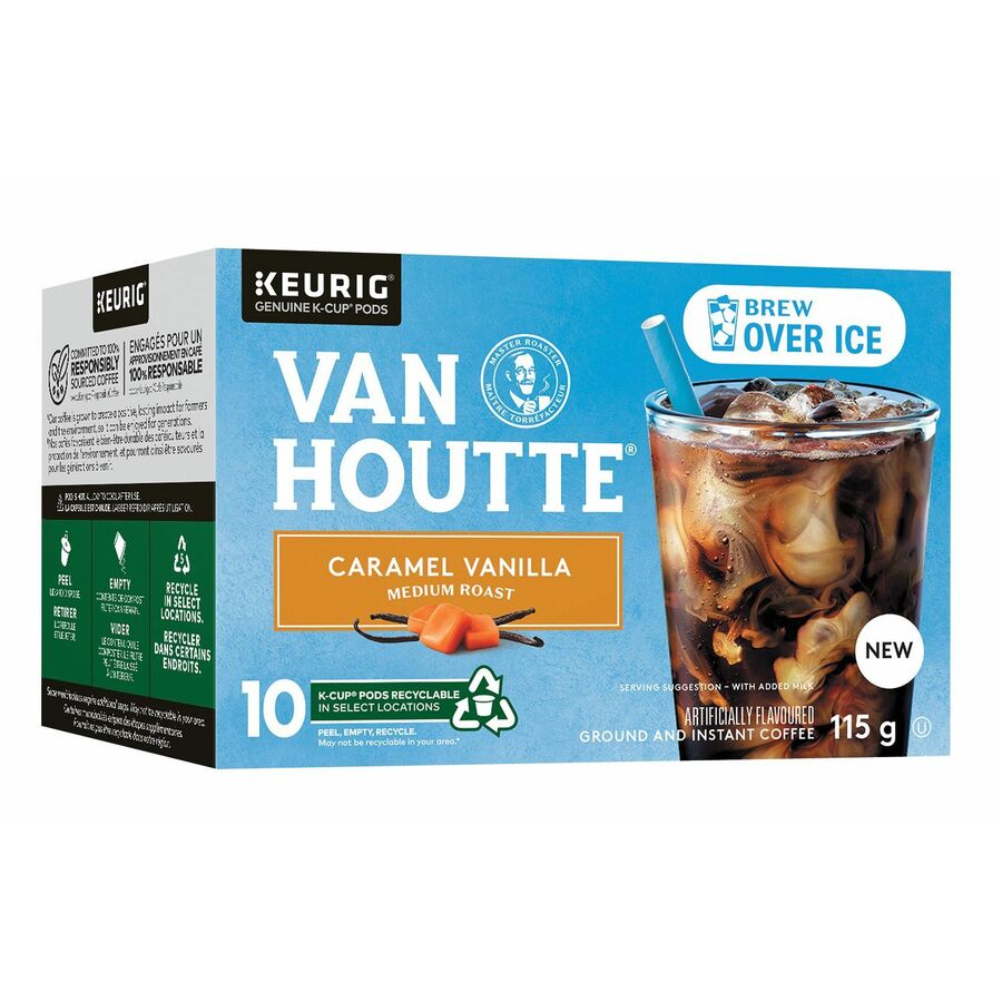 VAN HOUTTE K-Cup Brew Over Ice Caramel Vanilla Medium Roast