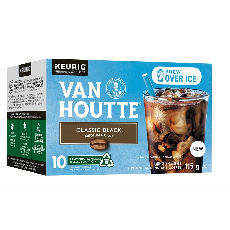 VAN HOUTTE K-Cup Brew Over Ice Classic Black Medium Roast