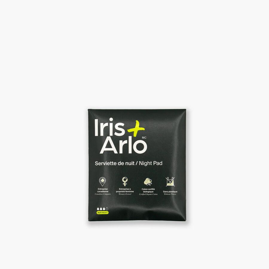 Iris + Arlo Individual Packets - 100% Organic Cotton Night Pads