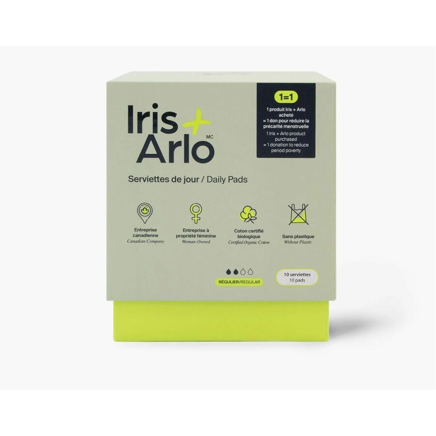 Serviettes hygi&eacute;niquesServiettes à ailettes standards Iris & Arlo - Iris + Arlo