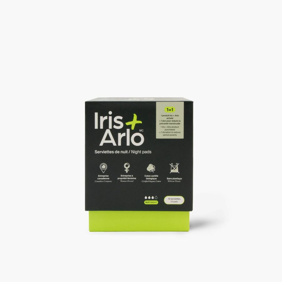 Iris + Arlo 100% Organic Cotton Night Pads