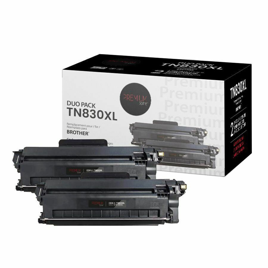 Premium Tone - Cartouche toner Laser - boîte - '-Alternative pourBrother (TN830XL) - Noir - 2 / emballage