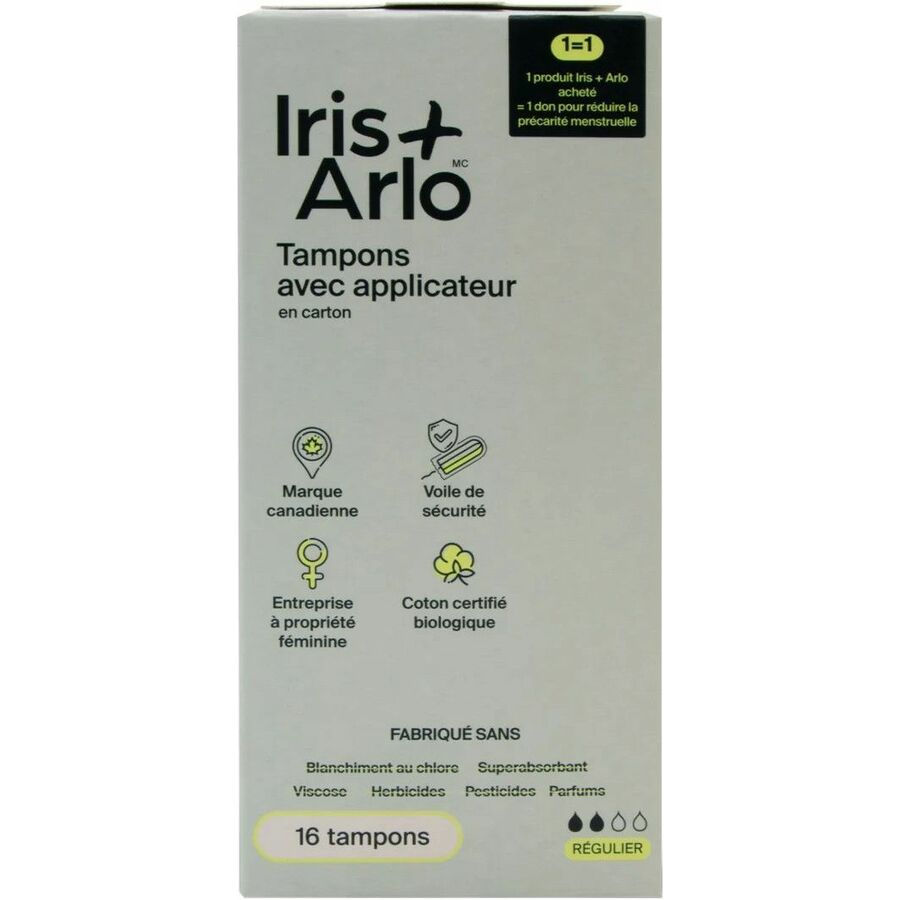 Iris + Arlo 100% Organic Cotton Applicator Tampons