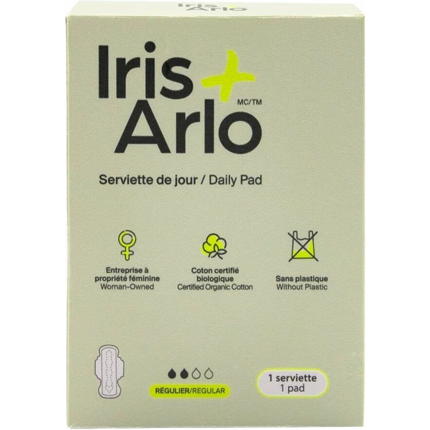 Iris + Arlo Bulk - 100% Organic Cotton Daily Pad Individual Box