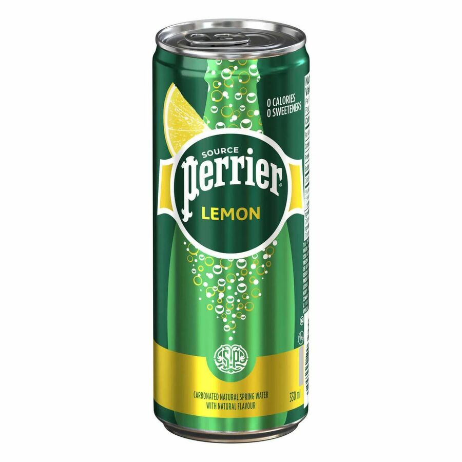 Canettes minces citron Perrier