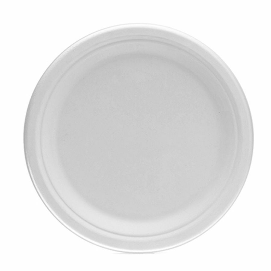 VICTORIA BAY Plate 9" Plant Fibre White Round, 125/Pack