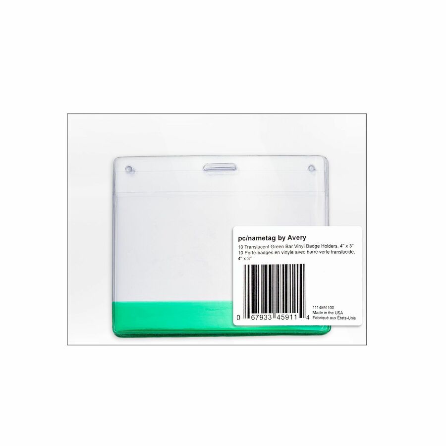 Avery&reg; Translucent Colour Bar Vinyl Name Tag Holders