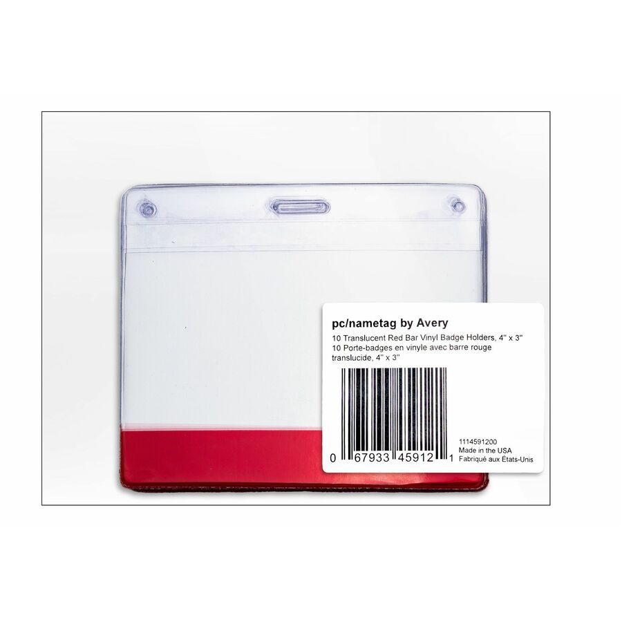 Avery&reg; Translucent Colour Bar Vinyl Name Tag Holders