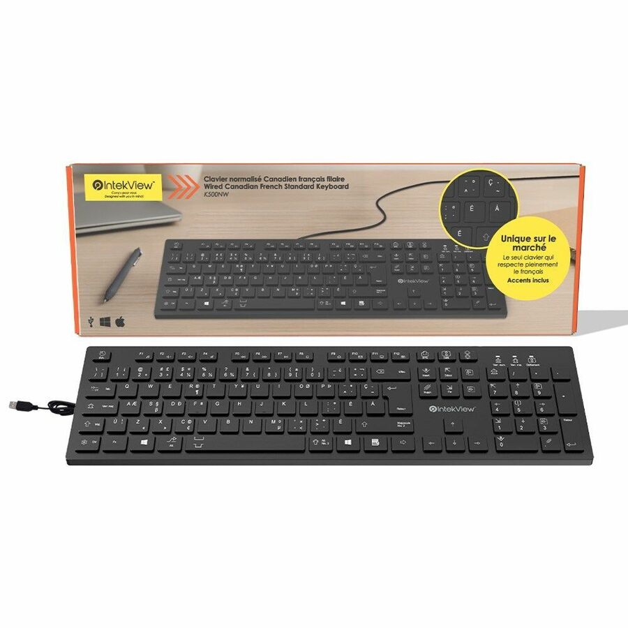 Intekview Wired Normalized French Canadian Keyboard CAN/CSA