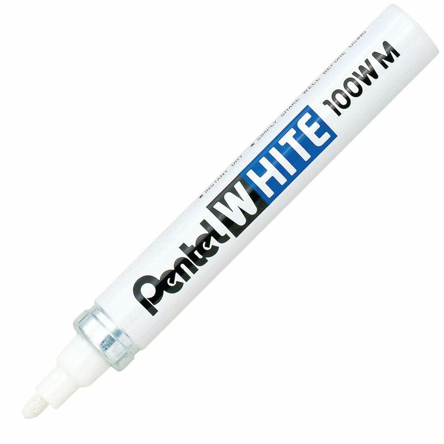 Pentel White Permanent Marker, Medium Point (3.9mm)