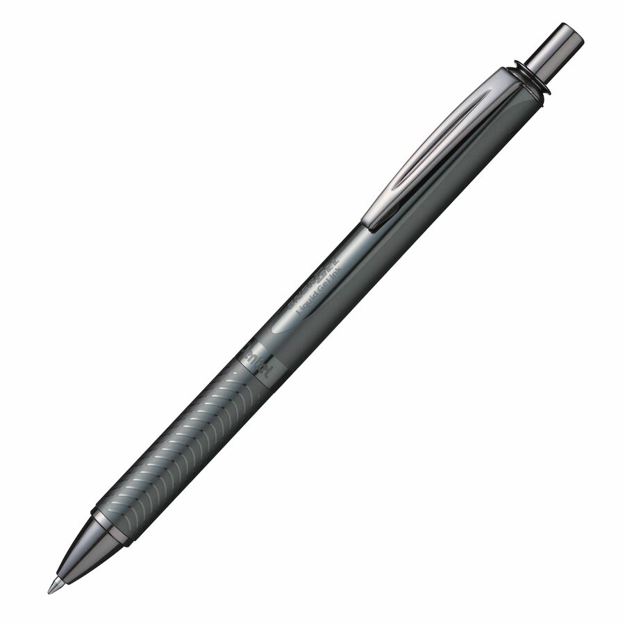 Pentel EnerGel Alloy Retractable Premium Liquid Gel Pen, (0.7mm) Brown Barrel, Black Ink