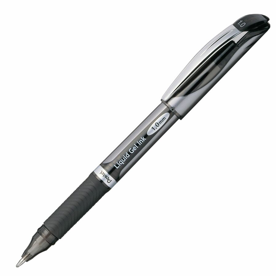 Pentel EnerGel Retractable Gel Roller, (1.0mm) Metal Tip, Black Ink