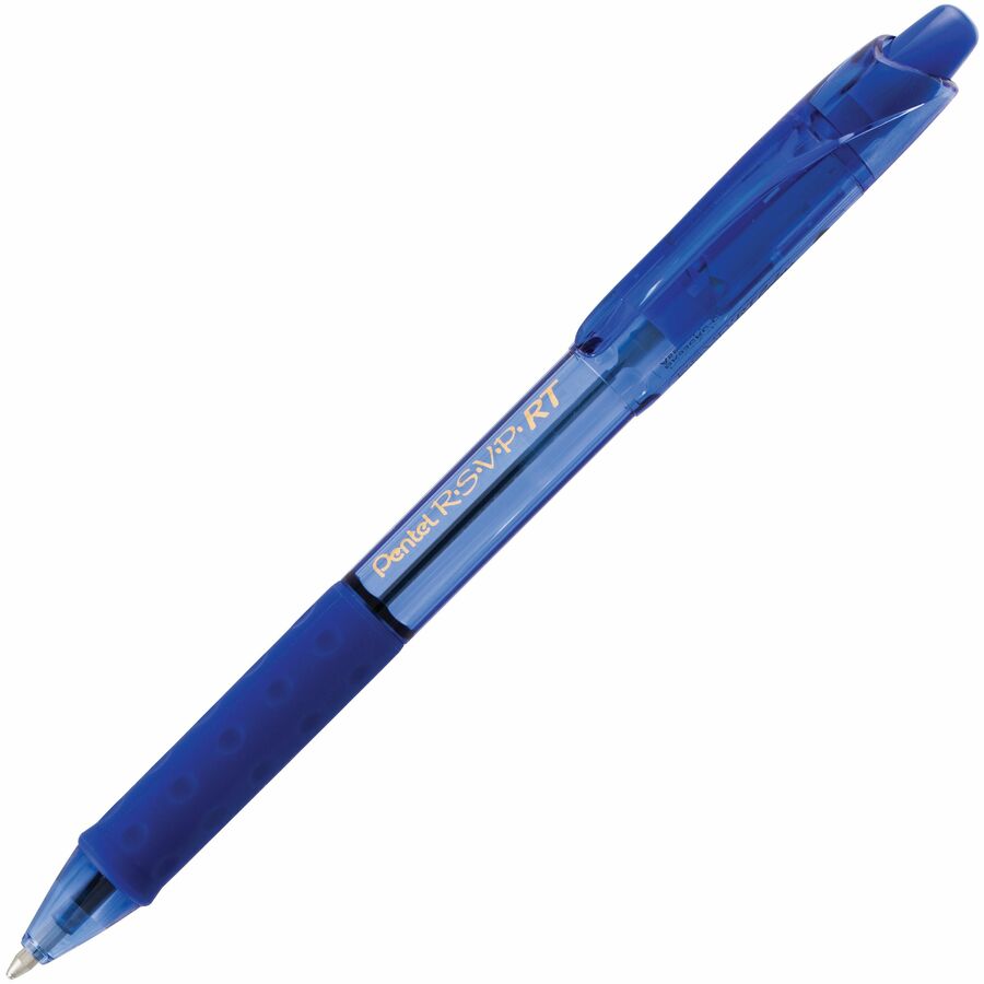 Pentel R.S.V.P. RT Colours Retractable Ballpoint Pen, (1.0mm), Blue Barrel, Blue Ink