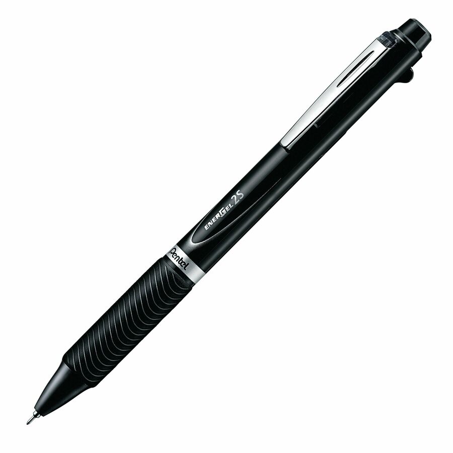 Pentel EnerGel 2S Multi-Function, 2-Ink + Pencil, (0.5mm), Black/Red Ink/0.5mm Pencil, Black Barrel
