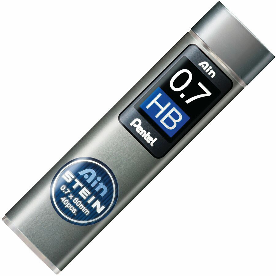 Pentel Ain Stein Lead Refill for Mechanical Pencils, HB Grade, Standard Lead for Everyday Use, 40 Leads per Tube, 0.7mm Medium Point
