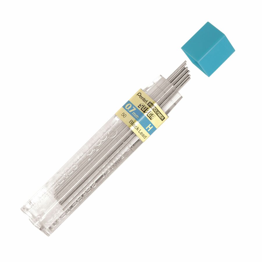 Pentel Super Hi-Polymer Lead Refill (0.7mm), H, 12 Leads per Tube