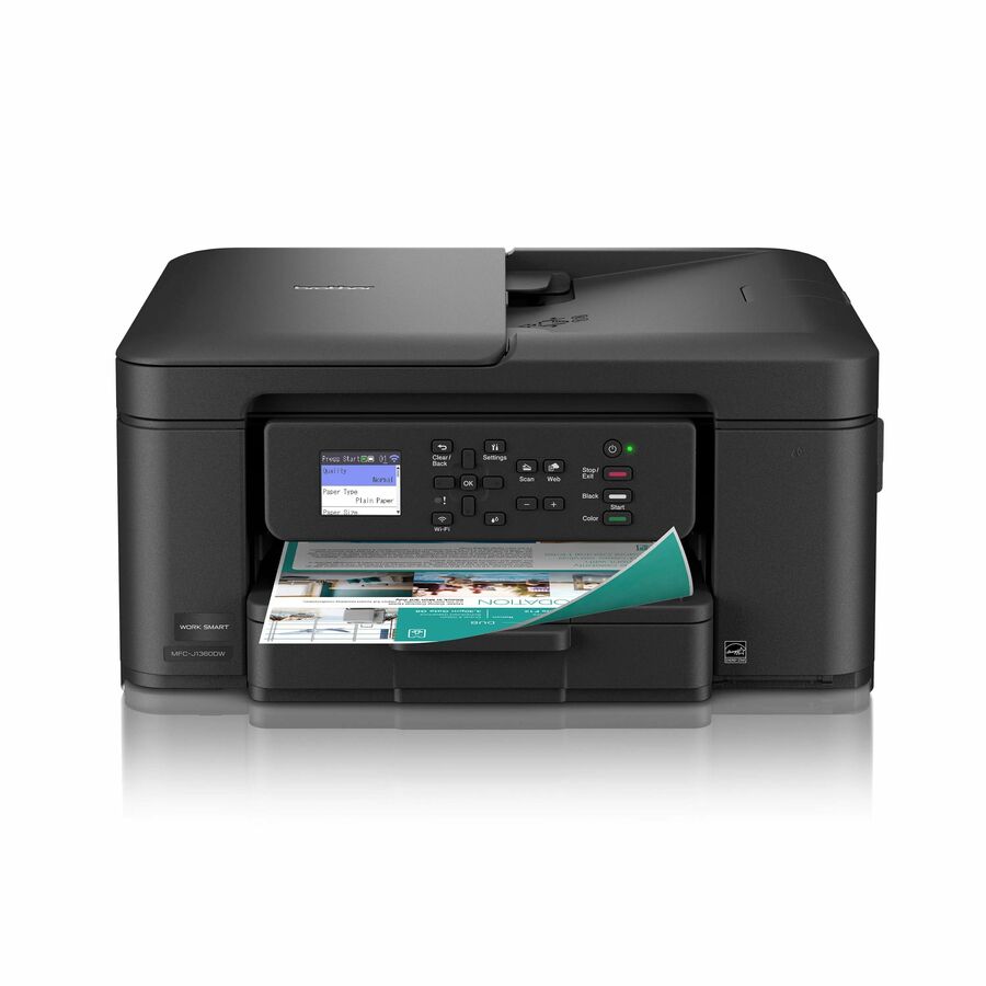 Brother Work Smart MFC-J1360DW Wired & Wireless Inkjet Multifunction Printer - Color - Black