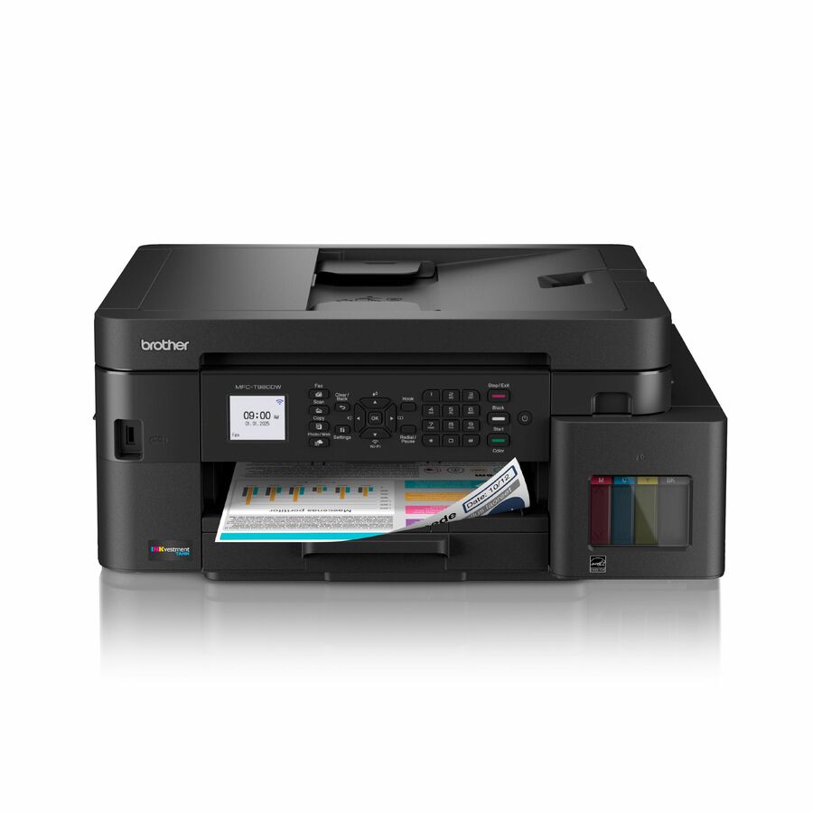 Brother MFC-T980DW Wired & Wireless INKvestment Tank Inkjet Multifunction Printer - Color