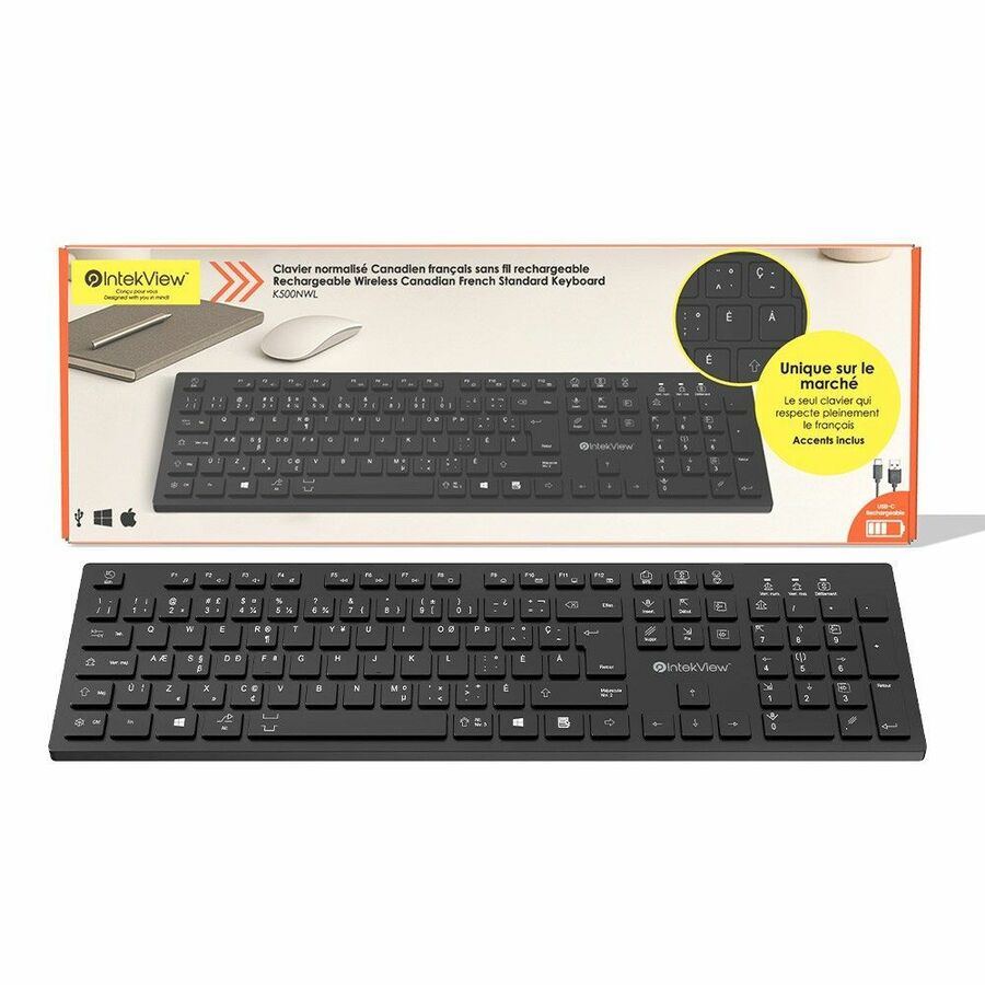 Intekview Wireless Normalized French Canadian Keyboard CAN/CSA
