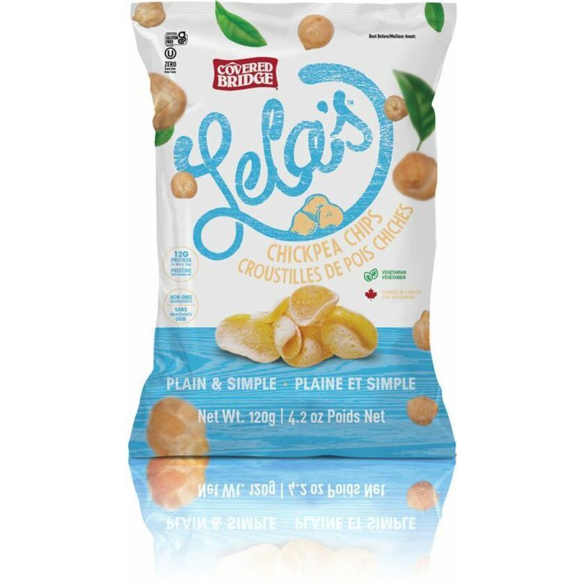 Covered Bridge Lela's Plain & Simple Chickpea Chips (8 bags)
