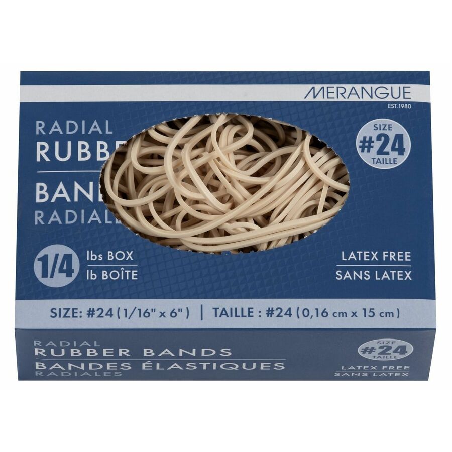 Merangue 1/4 Pound Box Size #24 Rubber Bands