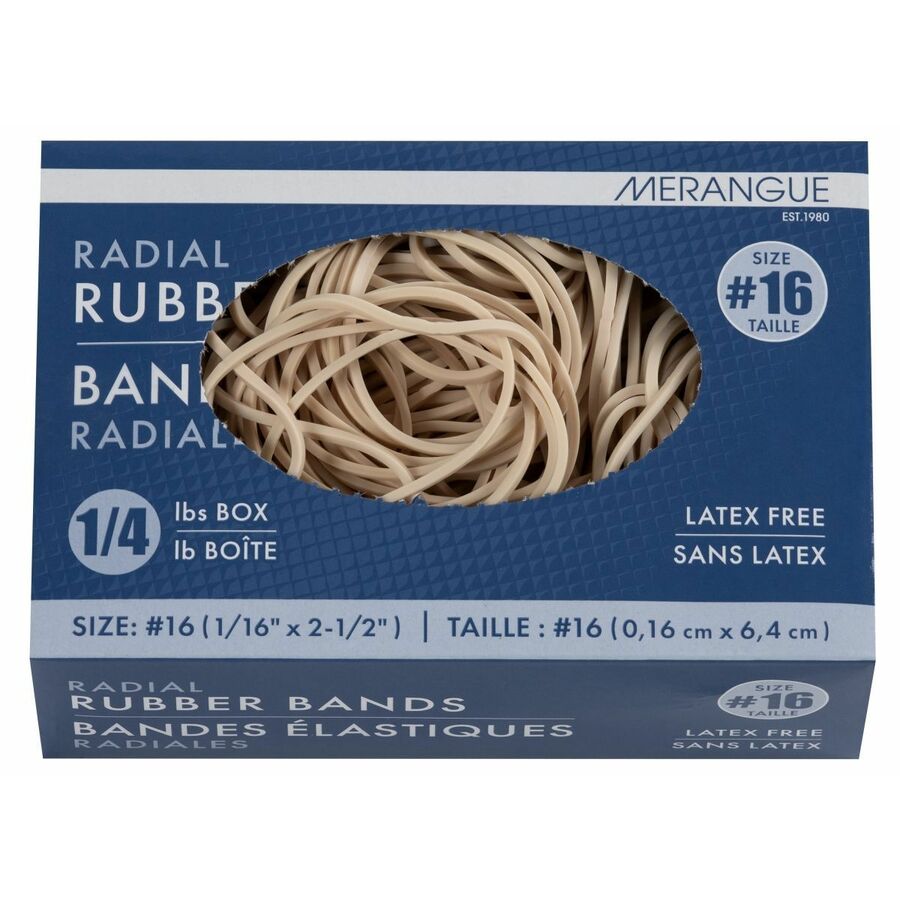 Merangue 1/4 Pound Box Size #16 Rubber Bands