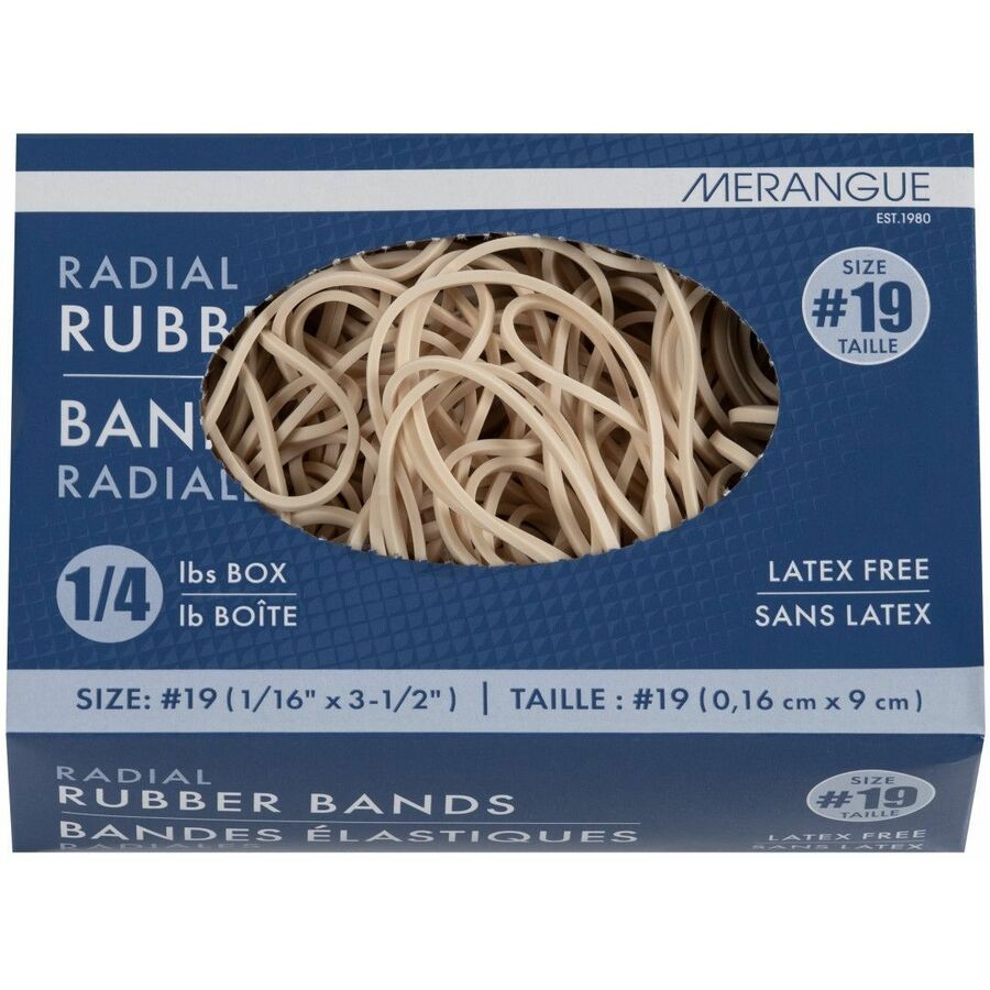 Merangue 1/4 Pound Box Size #19 Rubber Bands