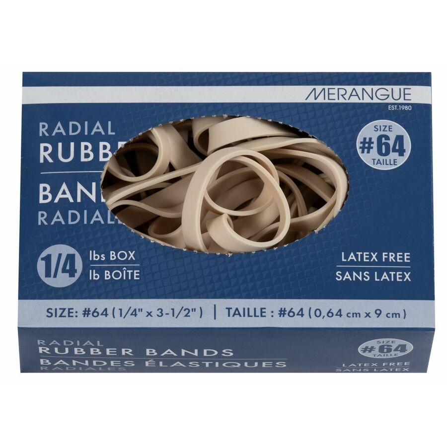 Merangue 1/4 Pound Box Size #64 Rubber Bands