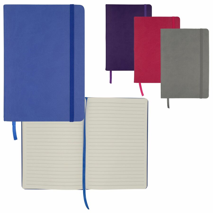 Merangue 6" x 8" PU Notebook with Bungee Strap