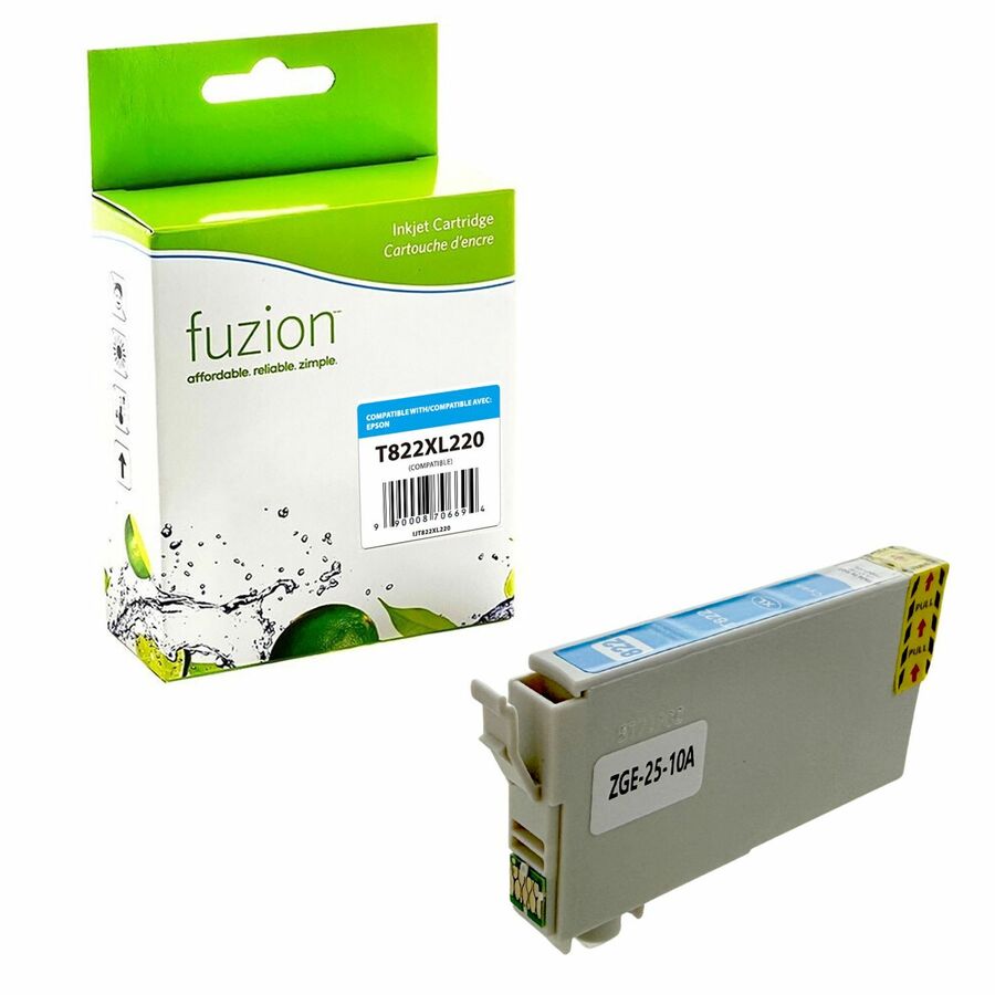 fuzion High Yield Inkjet Ink Cartridge - Alternative for Epson T822XL220 - Cyan - 1 Each
