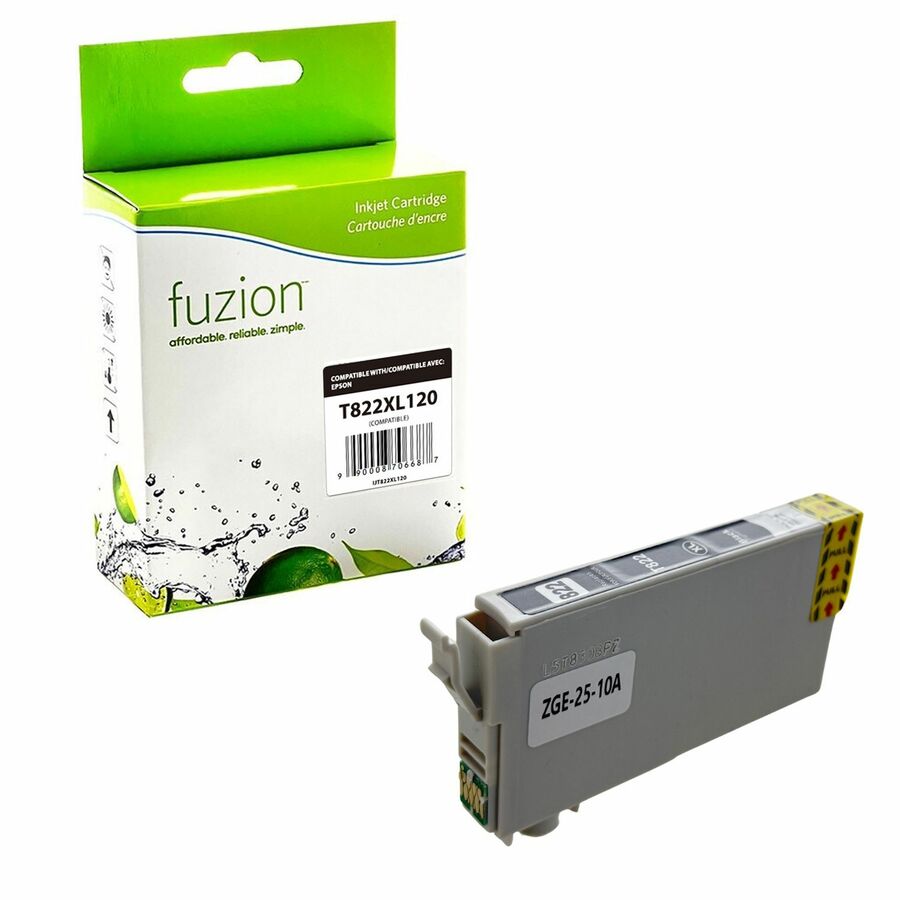 fuzion High Yield Inkjet Ink Cartridge - Alternative for Epson T822XL120 - Black - 1 Each