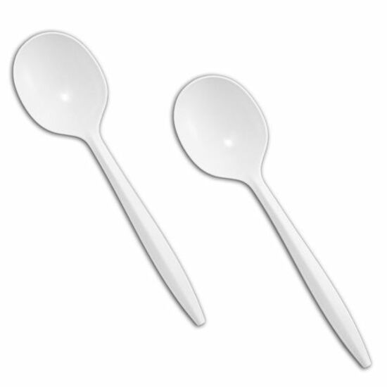 Dorfin Table Accents - Polypropylene Soup Spoons - 5.5"