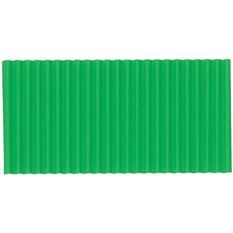 Corobuff Corrugated Paper, Apple Green, 48" x 25', 1 Roll