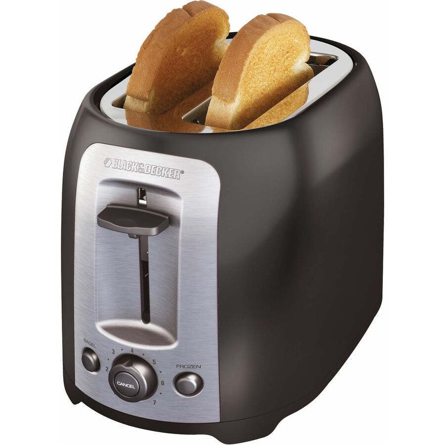 Black & Decker 2-Slice Toaster Black and Stainless Steel