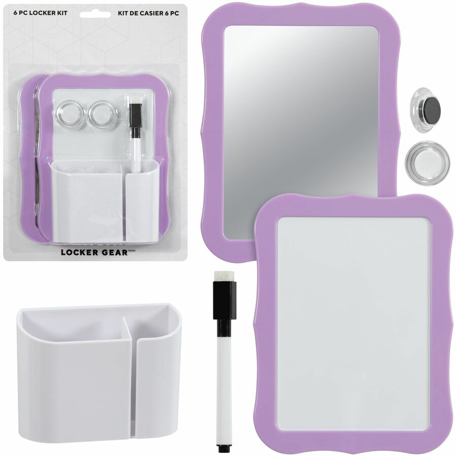 Merangue Purple Plastic Locker Accessory Kit