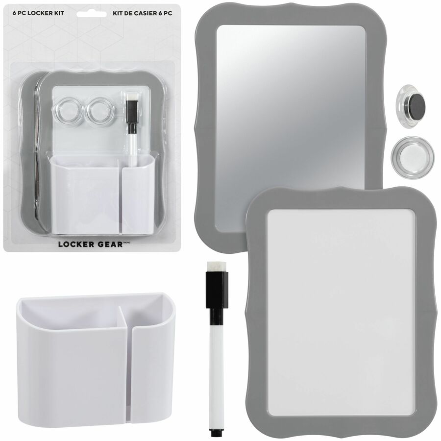 Merangue Grey Plastic Locker Accessory Kit