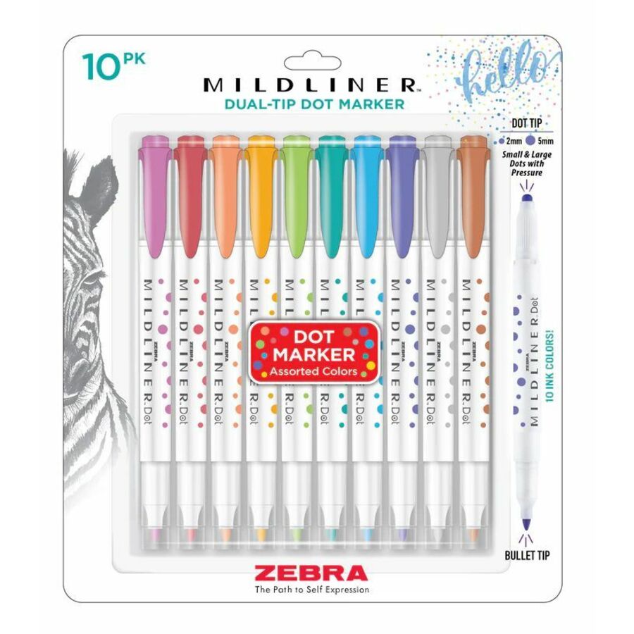 Zebra Mildliner Dual-Tip Dot Marker