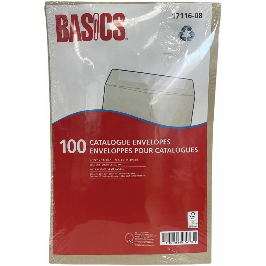 Basics Catalogue Envelopes Natural Kraft