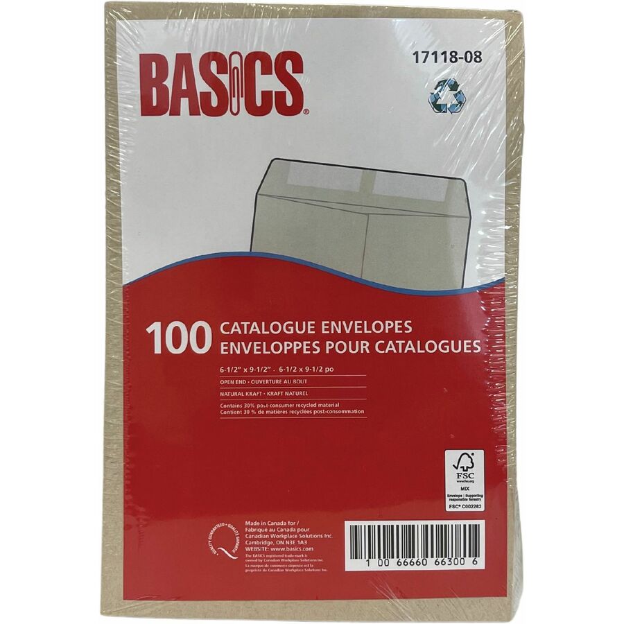 Basics Catalogue Envelopes Natural Kraft