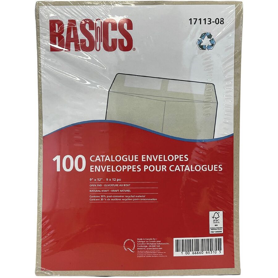 Basics Catalogue Envelopes Natural Kraft